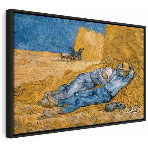  Slika - Vincent van Gogh – Noon: Rest from Work 90x60 U crnom drvenom okviru Cene