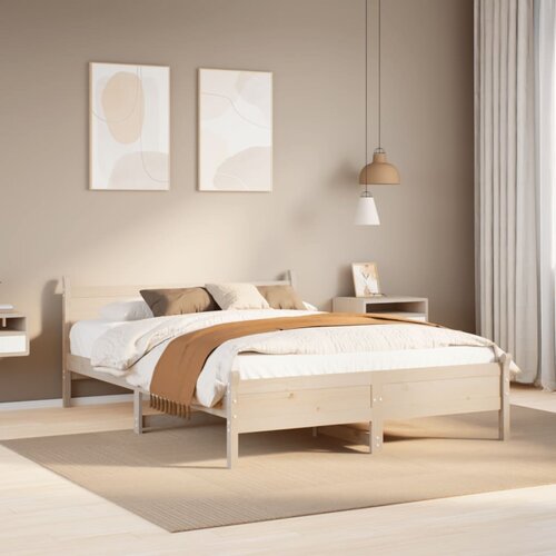 Furnova Posteljni okvir brez vzmetnice 160x200 cm trdna borovina, (21940702) Slike