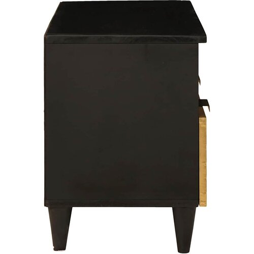  ormar Crna i zlatna 70 x 33 x 46 cm Konstruirano drvo Slike