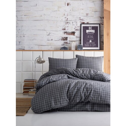  Mini kare - anthracite anthracite single quilt cover set Cene