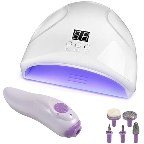  Set 2v1 UV 12 LED svetilka za gel nohte 12W LCD + brusilnik Slike