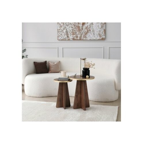 Hanah home Klubska mizica Ranor (Zlata/oreh) Cene