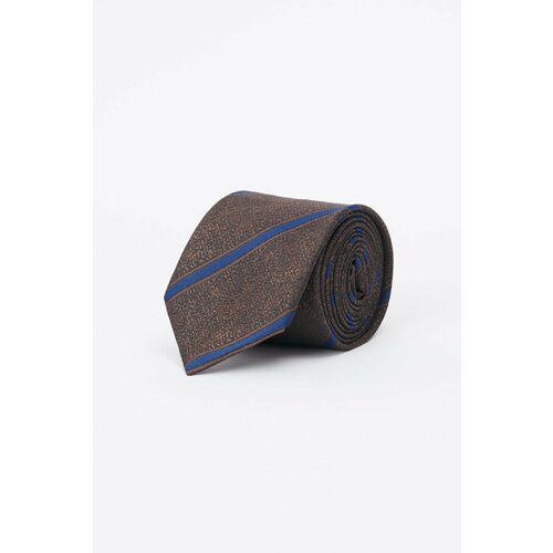 ALTINYILDIZ CLASSICS Men's Brown-dark blue Patterned Tie Cene