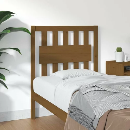  Uzglavlje za krevet boja meda 80 5x4x100 cm od masivne borovine