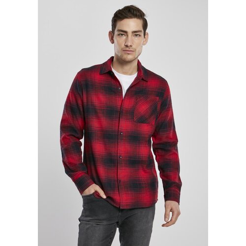 UC Men Oversized Plaid Grunge Shirt Black/Red Slike