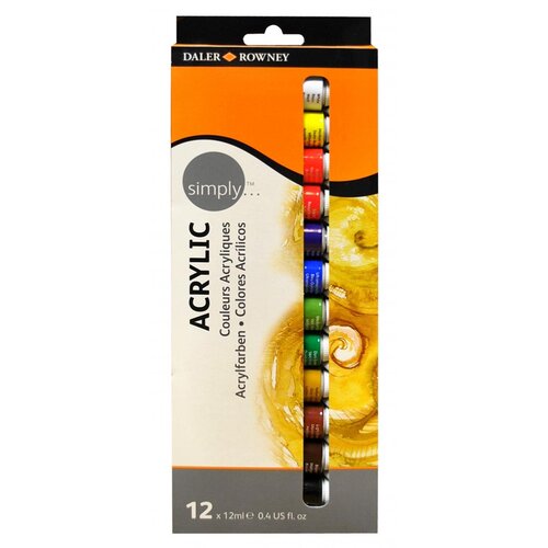  Smpl set akrilnih boja 12x12ml (set akrilnih boja daler-rowney) Slike