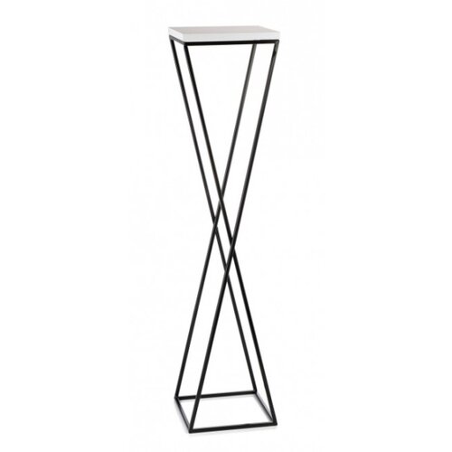  Stalak za cveće LOFT 100x24 cm crna/bela Slike