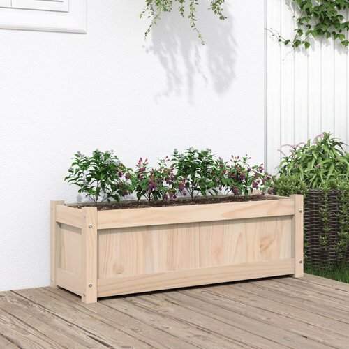 vidaXL Vrtno cvetlično korito 90x31x31 cm trdna borovina Cene