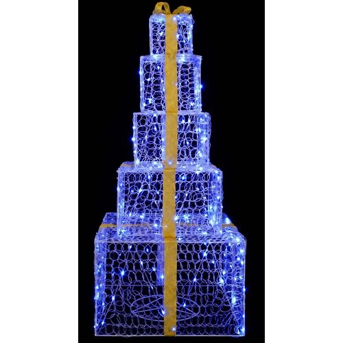  Božićne svjetleće kutije na slaganje 250 LED lampica Plava - Plava Slike