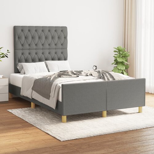Furnova Posteljni okvir brez vzmetnice temno siva 120x190 cm blago, (21938401) Slike
