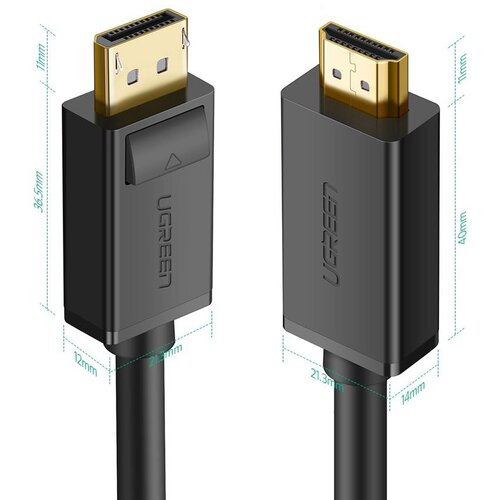 Ugreen DP na HDMI kabel 10203 (M-M) 3m Slike