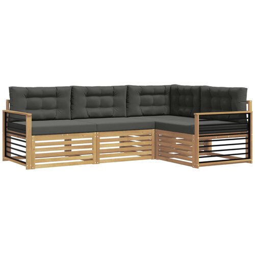 vidaXL Zunanja garnitura za sedenje 5 pcs Bela in antracit Poliester, (5000282563) Cene