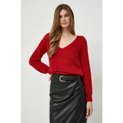 Morgan Pulover s dodatkom vune za žene, boja: crvena