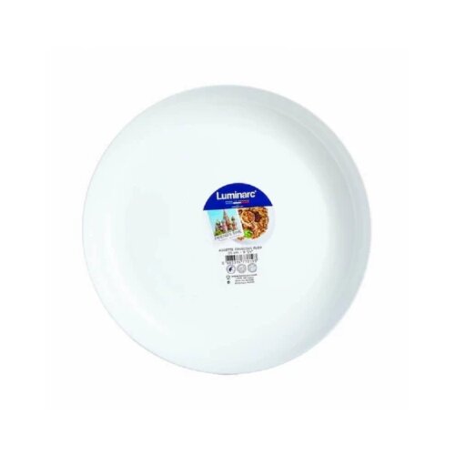 Luminarc friends time 25 stakleni plitki beli tanjir Slike
