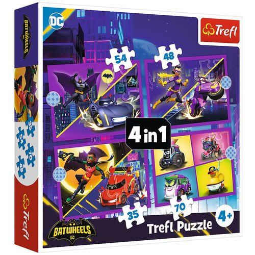 Trefl sestavljanka 4 v 1 Batwheels Slike