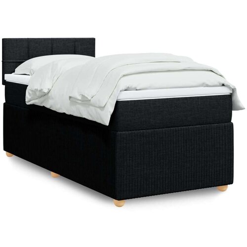 Box spring krevet s madracem crni 80 x 200 cm od tkanine Cijene