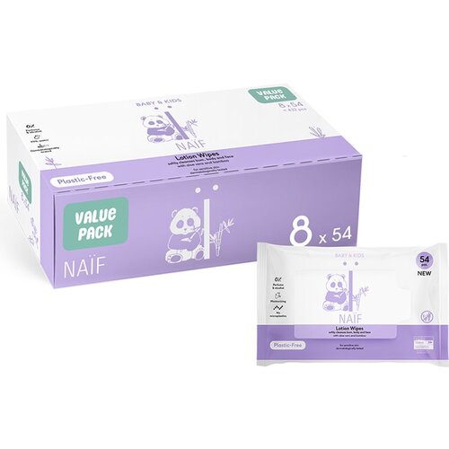 Naif Baby & Kids Lotion Wipes vlažne maramice za djecu od rođenja 8x54 kom Cijene