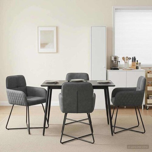  Trpezarijske stolice 4 pcs Baršun Tamnosiva 59 x 56,5 x 86 cm Cene