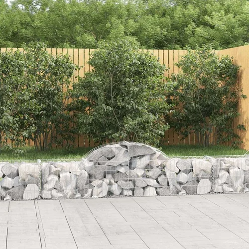  Obokane gabion košare 5 kosov 200x30x40/60 cm pocinkano železo