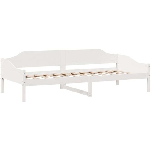 VidaXL Okvir kreveta bez madraca bijeli 90 x 190 cm masivna borovina Slike