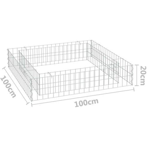 VidaXL Gabionska povi&amp;scaron;ena gredica od pocinčanog čelika 100x100x20 cm Slike