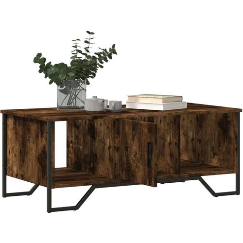 VidaXL Stolić za kavu boja hrasta 100 x 51 x 40 cm konstruirano drvo Slike