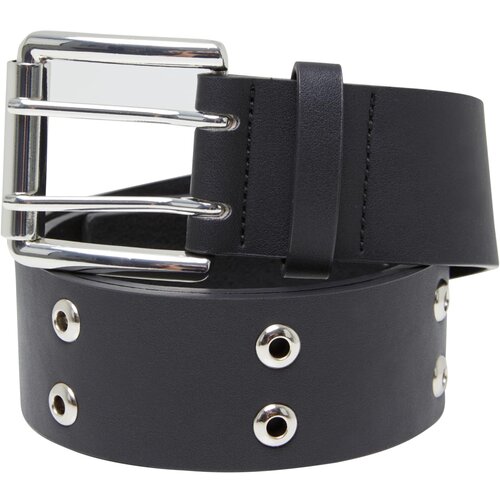 Urban Classics Double Eyelet PU Belt Black Slike