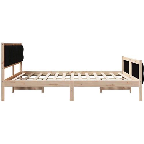  Krevetna konstrukcija Crna 160 x 200 cm Čvrsto borovo drvo Slike
