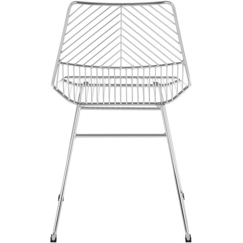 Premier Housewares Kovinski jedilni stol v srebrni barvi District &amp;ndash; Slike