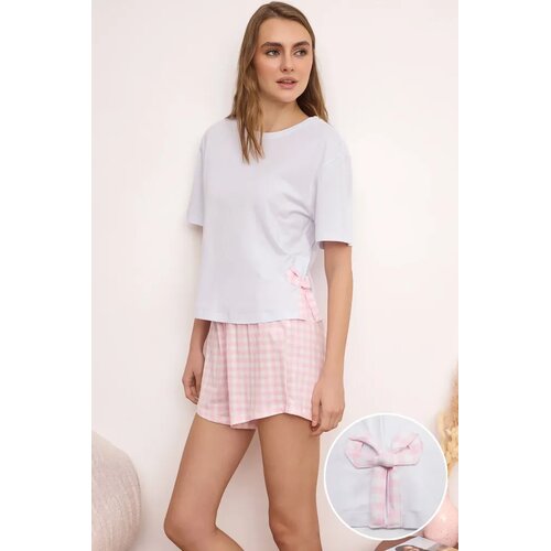 TRENDYOLMILLA ženski set pidžama Thmss26Pt00099, bela-roza Cene