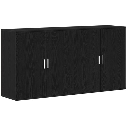 vidaXL Stranske omare 2 kosa Črni oreh 79x38x80 cm Inženirski les Cene
