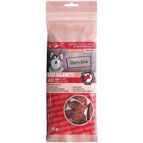 Chewies Salametti Midi - Govedina s srcem 80 g Cene