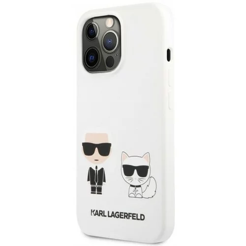 Karl Lagerfeld klhcp13lsskcw za iphone 13 pro bela silikonska zaščita - full bodies