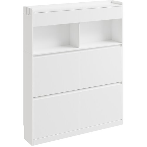 SoBuy Omarica Čevlji Spremanje Barva Bela 98x19x120cm FSR224-E-W, (5000345726) Slike