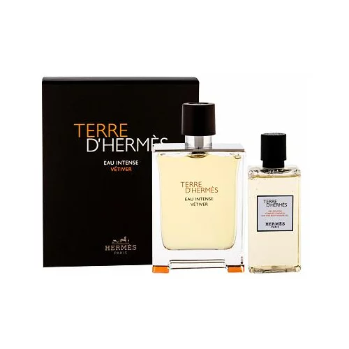 Hermes terre d´Hermès eau intense Vétiver darovni set parfemska voda 100 ml + gel za tuširanje 80 ml za muškarce