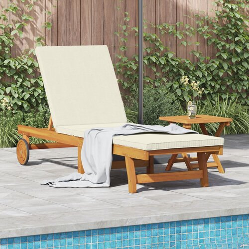 VidaXL Suncobran Set od 2 Krem bijela Čvrsto bagremovo drvo 40x40x40 cm Slike