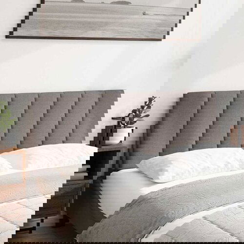 Maison Chic Posteljno vzglavje - Vzglavna omarica - Vzglavna stranica taupe 120 cm blago, (21703972) Cene