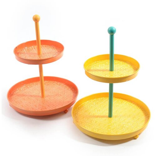 Mhome Servirno stojalo, etažer 2-nadstropno Retro 31xh39cm / več barv / kovina, (5000200161) Slike