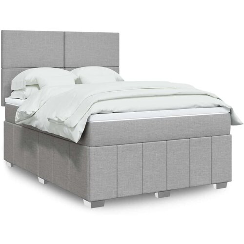  Krevet box spring s madracem svjetlosiva 160x200 cm tkanina Cijene