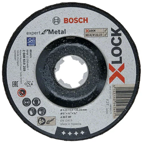 Bosch Rezna ploča za metal X-Lock Expert for Metal A 30 T BF (Prikladno za: Metal, Promjer rezne ploče: 125 mm, Debljina plohe: 6 mm)