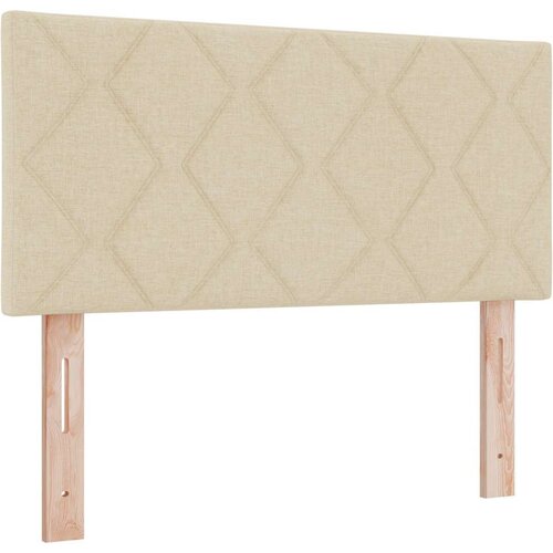Box Spring Krevet s Madracem Kremasti 90x200 cm Tkanina Slike