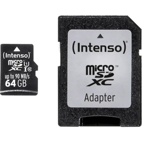  (Intenso) Micro SDHC/SDXC kartica 64GB Class 10, UHS-I +adapter, Pro – BULK MicroSD 64GB Class10 UHS-I Pro