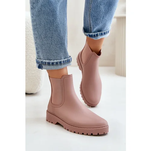 FI1 Women's Rubber Boots With Elastic Inserts Dirty Pink Ciariel