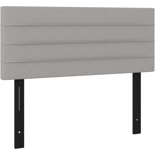 VidaXL Uzglavlje svjetlosivo 100 x 5 x 78/88 cm od tkanine Slike