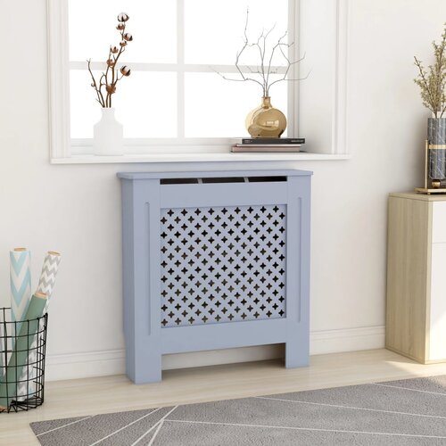 vidaXL Pokrov za radiator siv MDF 78 cm, (20769815) Cene
