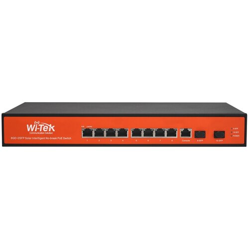 Wi-tek WI-PMS310GF-UPS+ 8GE+2SFP Ports 24V-48V Mixed L2 Managed UPS No-Break PoE Switch with 8-Port PoE Slike
