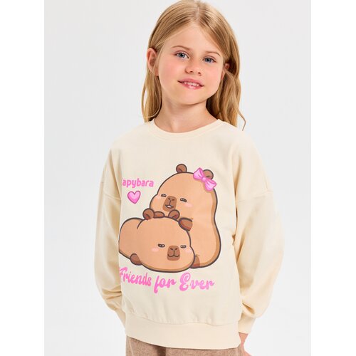 Sinsay Bluza s okruglim izrezom s printom Capybara Slike
