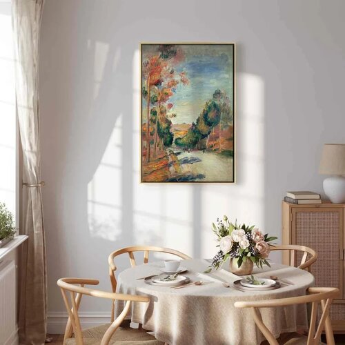  Slika - Pierre-Auguste Renoir &amp;ndash; Paysage d\&amp;#039;Essoyes 40x60 U prirodnom drvenom okviru Slike