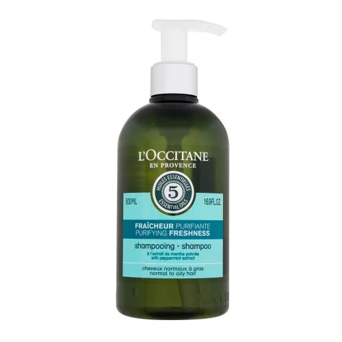 L'occitane Aromachology Purifying Freshness osvežilni šampon za normalne do mastne lase za ženske