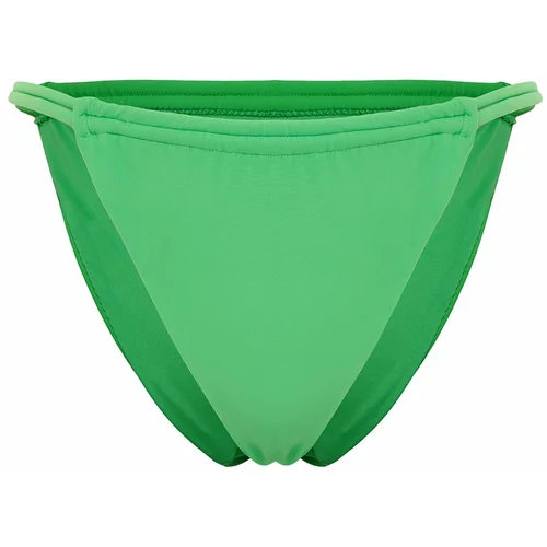Trendyol Green Tunnel High Leg Bikini Bottom